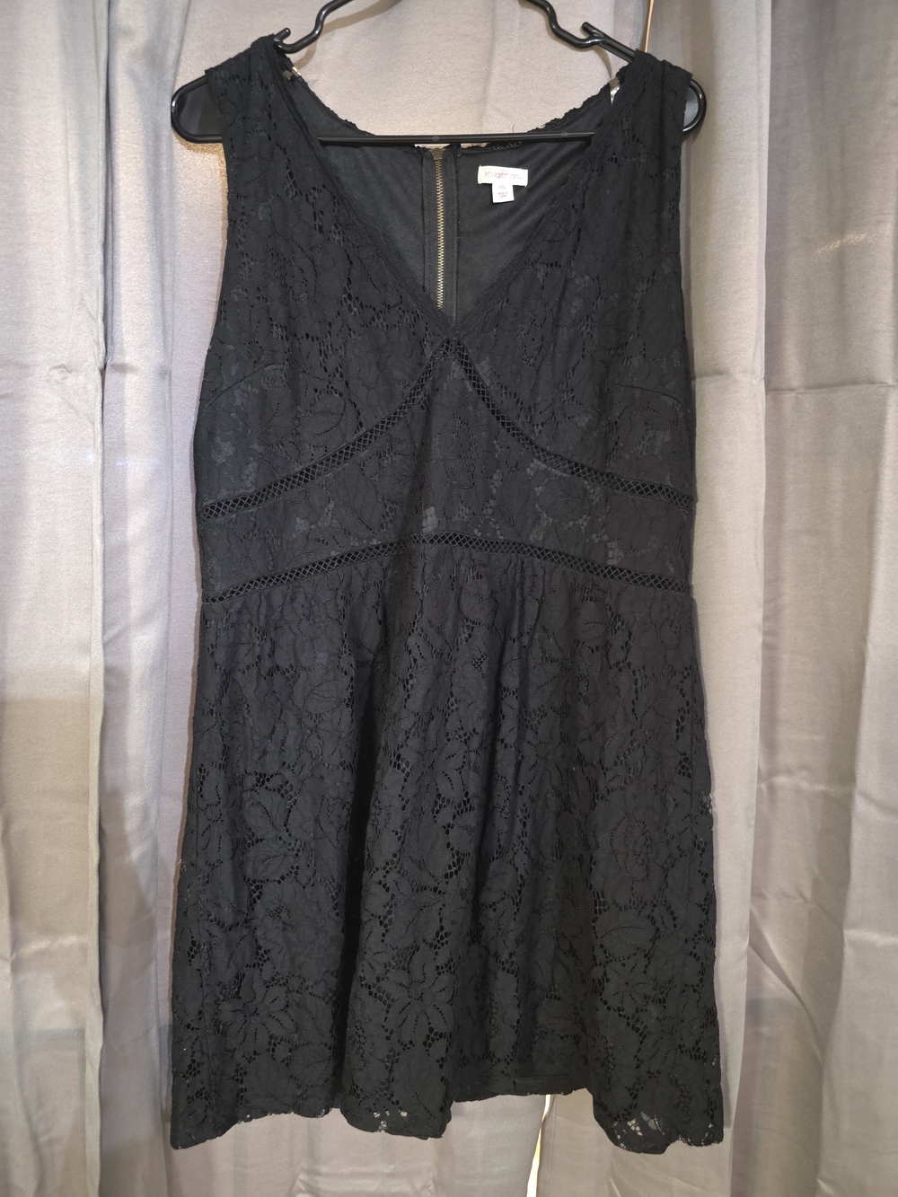 JXhilaration Black Lace V-Neck Dress Size XXL